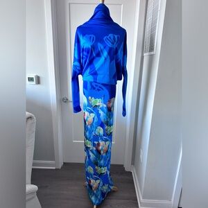 New Fashion European dress , gorgeous , M/L blue